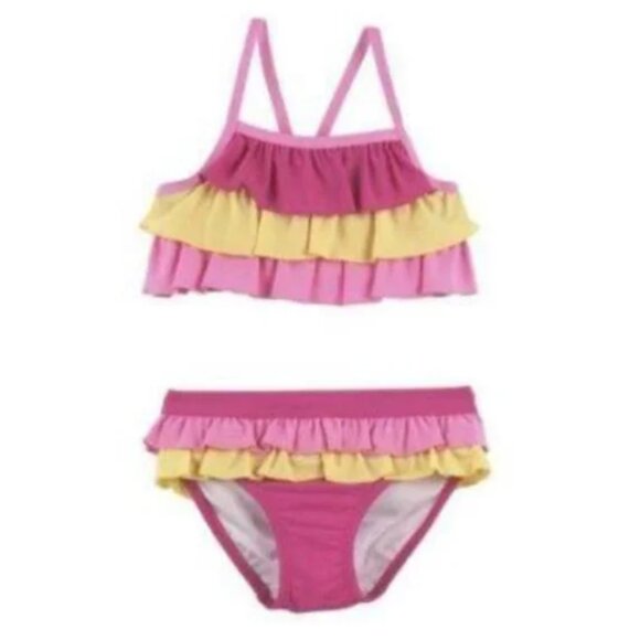 Girls 8 Pc Summer Set 12 mths Swim, Tank Tops, Short Sleeve Shirts & Shorts - Picture 3 of 8